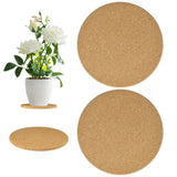 2-Pack Cork Plant Coasters, 7.5 Inch Cork Plant Mats for Garden [Wood Color] Garden Plants