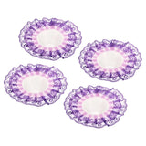4Pcs Lace Bouquet Collar DIY Decoration Bridal Bouquet Holder for Wedding Purple Bouquet
