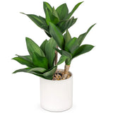 Large Artificial Agave Plants Fake Three-Head Agave Succulent Plant Potted 15... Green Plant