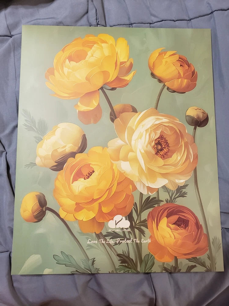 Pop Up Cards for Mom, 3D Paper Ranunculus Bouquets Ranunculus in Sunshine Ranunculus
