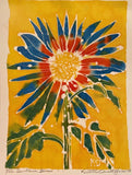 Sunflower Blue | Flower Print Kristi C Jones Farm French Country Sunflowers Art Sunflower