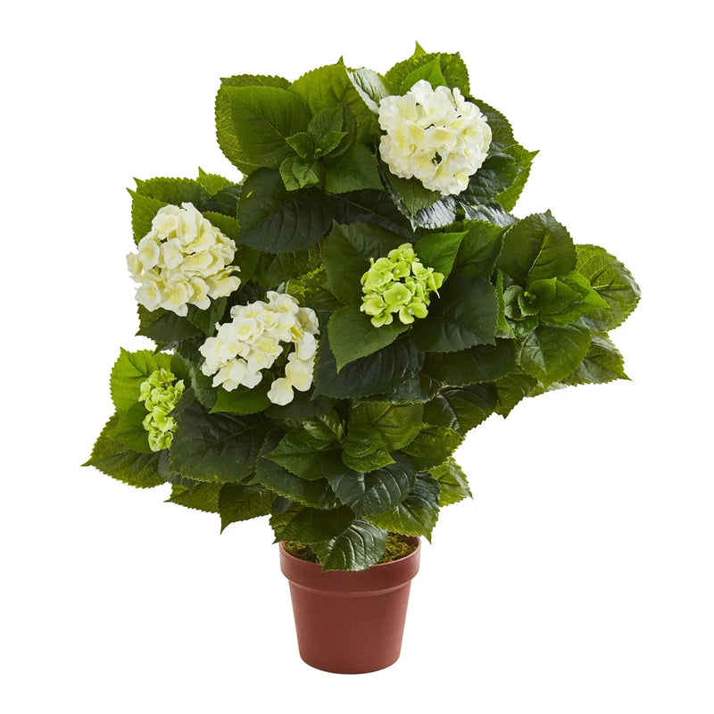 Nearly Natural 29Ó Hydrangea Artificial Silk Plant Realistic Home Decoration Green Plant