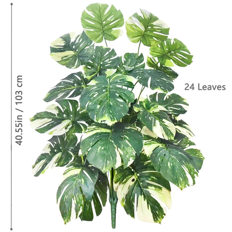 NEW 40-130cm Realistic Artificial Monstera Plant For Inside Outside Decor Green Plant