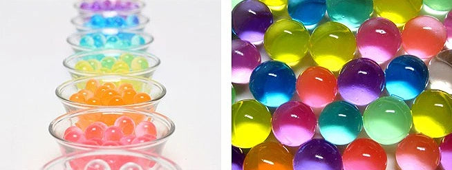 Colorful round glass beads for candle holders, assorted blue purple red green yellow