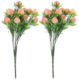 2pc Artificial Peach Tree Stem Branches Fake Fruit Branches Bouquet Decors Bouquet