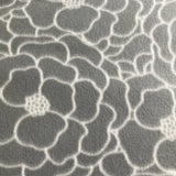 Gray Floral Blizzard Fleece By The Yard Flowering Plants