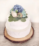 Dusty Blue Cake Topper Sage Succulent Wedding Artificial Shower Sola Wood Decor Hydrangea