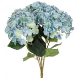 Large 5 Stem Blue Hydrangea Bouquet Artificial Flowers Hydrangea