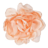 4.7" Silk Satin Flower Brooch Pin Large Peony Floral Lapel Pin Light Orange Peony