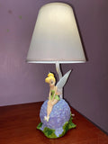 Rare 2004 Disney Tinkerbell Sitting On Hydrangea Flower Fairy Table Lamp Hydrangea