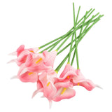 10 Pack PU Faux Calla Lily Flowers Artificial for Wedding Flower Arrangements Lily