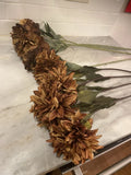 Lot of 7 Artificial Flowers Resembles 4 Mums & 3 Peonies Long Stems Peony