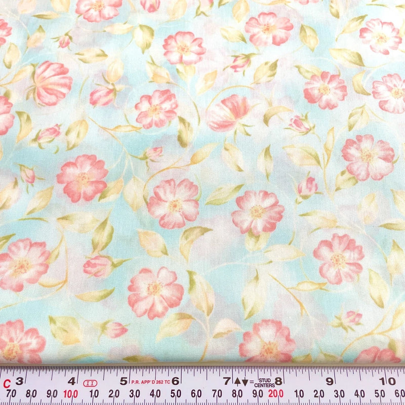 Vintage Romanza Brenda Walton In The Beginning Fabrics Cotton by the HALF YARD Flowering Plants