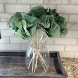 Fabric Flowers Green Handmade Set Of 10 Flowers. 12Ó-13Ó Long Vase Not Included Green Plant