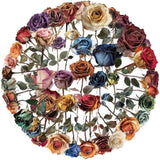 50PCS Dried Roses Stickers Aesthetic PET Transparent Stickers Vintage Gothic Flo Roses
