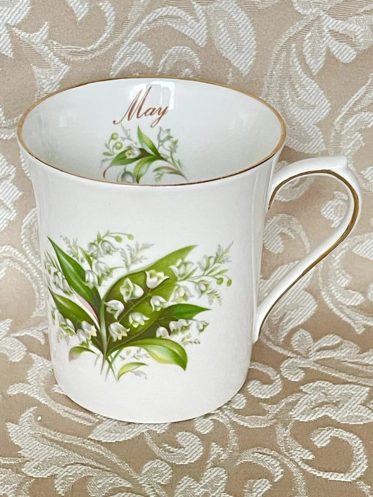 Queens Rosina Flower Of The Month May Lily Of The Valley Coffee Cup. England Lily