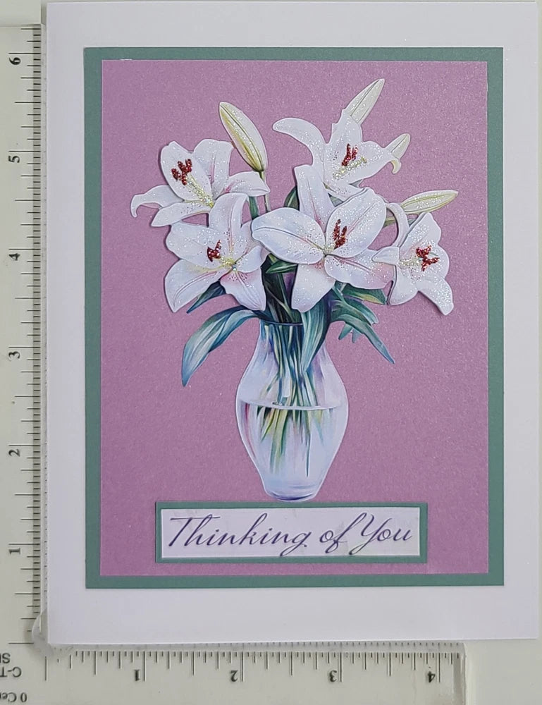 Hand Made Greeting Card, FLOWERS Hydrangea