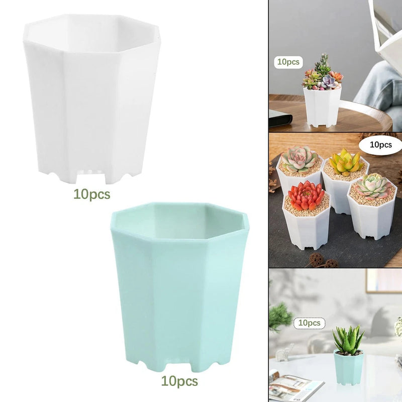10Pcs Nursery Pots Reusable Seedling Plant Pot for Windowsill Patio Garden Garden Plants