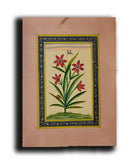 Red Lily Floral Handmade Miniature Flower Painting 8 x 5.6 in 