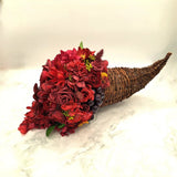 Handmade Silk / Dried Cornucopia Flower Arrangement Hydrangea