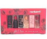 Cacharel Yes I Am 3 Pc Gift Set Eau De Parfum Spray 0.16 oz/ 5 ml New in Box EDP