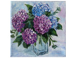 Original  Painting Hydrangea painting Flower wall art 3d Floral Oil painting Hydrangea