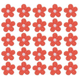 50 Pcs Mini Daisies Flower Sew on Patches, Flower Appliques Patches, Bright Red Daisies
