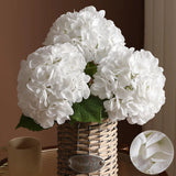 3Pcs Hydrangea Artificial Flowers, 22.44" Real Touch Latex Faux Hydrangea wit... Hydrangea