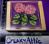 HYDRANGEA FLOWER FRAMES RUBBER STAMP INKADINKADO retired 6987X Hydrangea