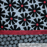 BonEful FABRIC FQ Cotton Quilt B&W Black White Pink Flower Large Border Stripe L Flowering Plants