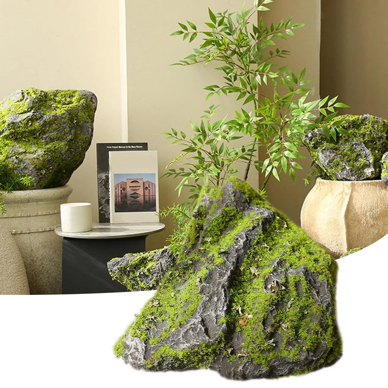 Artificial Moss Rock for Woodland Displays Fairy Garden Floral Arrangements Green Plant
