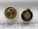 Vintage Belgium Cide Art Dried Flower Art Preserved Under Domed Glass Frame Dried Flower