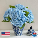 ZYTUYO 4 Pcs Real Touch Light Blue Hydrangeas Artificial Flower 21