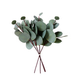 4 Pcs Fake Plants Patio Decor Artificial Eucalyptus Stem Bundles Green Plant