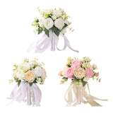 Artificial Roses Bridal Wedding Bouquet Tossing Bouquet for Home Decoration Bouquet