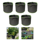5 pcs black plant grow bags for garden flowers vegetables and courtyard Garden Plants