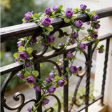 2PCS 230cm Artificial Silk Rose Vine for Wedding Balcony For Home Hanging Decor Roses