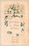 Vintage Birthday Postcard of Lovely Lily of the Valley & Forget-Me-Nots-No.15186 Lily