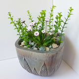14 Pieces Mini Artificial Purple Flowers Succulents Grass Plant (#11) Green Plant