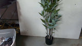 YEPDIN 5ft Artificial eucalyptus Tree, Plants Indoor With Black Planter Green Plant
