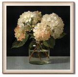 Framed canvas wall art, hydrangea canvas print wall decor for bathroom bedroo... Hydrangea