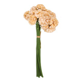 Artificial Ball Hydrangea Silk Flower with Bendable Stems, Amber Gold Dried Flower