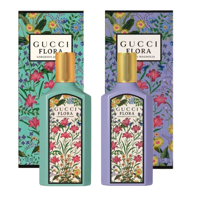 Flora Gorgeous Magnolia & Flora Gorgeous Jasmine 3.3 oz EDP Spray for Women NEW EDP