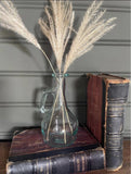 Vintage 1960s Mod-Dep Glass Pitcher W/Dried Pampas Grass Pampas Grass