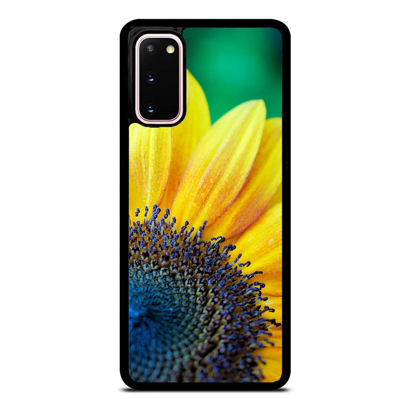 Sunflower and bee phone case cover with cutouts for camera and buttons