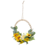 Floral Wreath Spring Wreaths Countryside Style Door Pendant Hanging Sign Sunflower