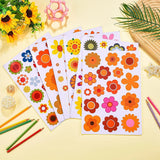 135 Pieces Car Flower Stickers Multicolored Daisy Flowers Hippie Retro Decals Daisies