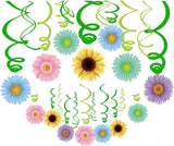 30Ct Spring Sun Flower Hanging Swirl Decorations,Themed Birthday,Party Suppli... Sunflower
