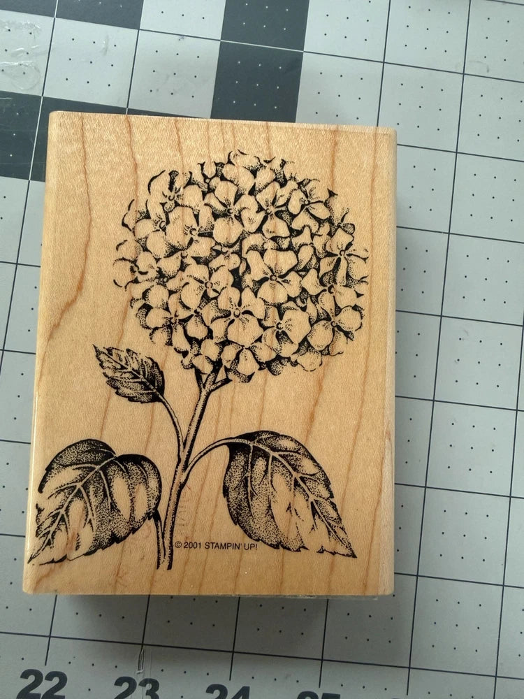 Vintge Stampin' Up! Stippled Hydrangea Stamp - 2001 Hydrangea