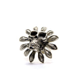 sunflower flower skull Ring unisex sterling silver 925 boho jewelry gypsy hippie Sunflower